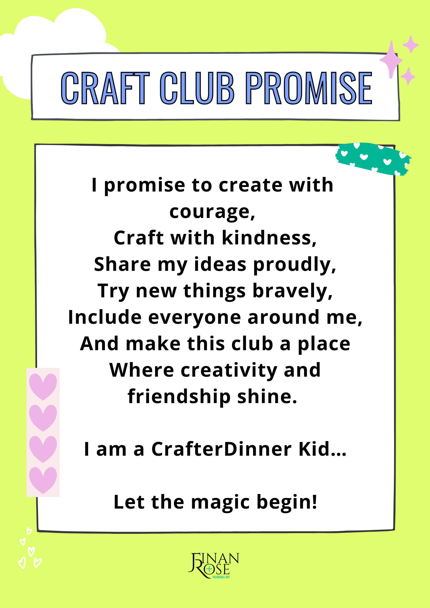 CRAFTer Dinner Kids Club - Wednesday Nights