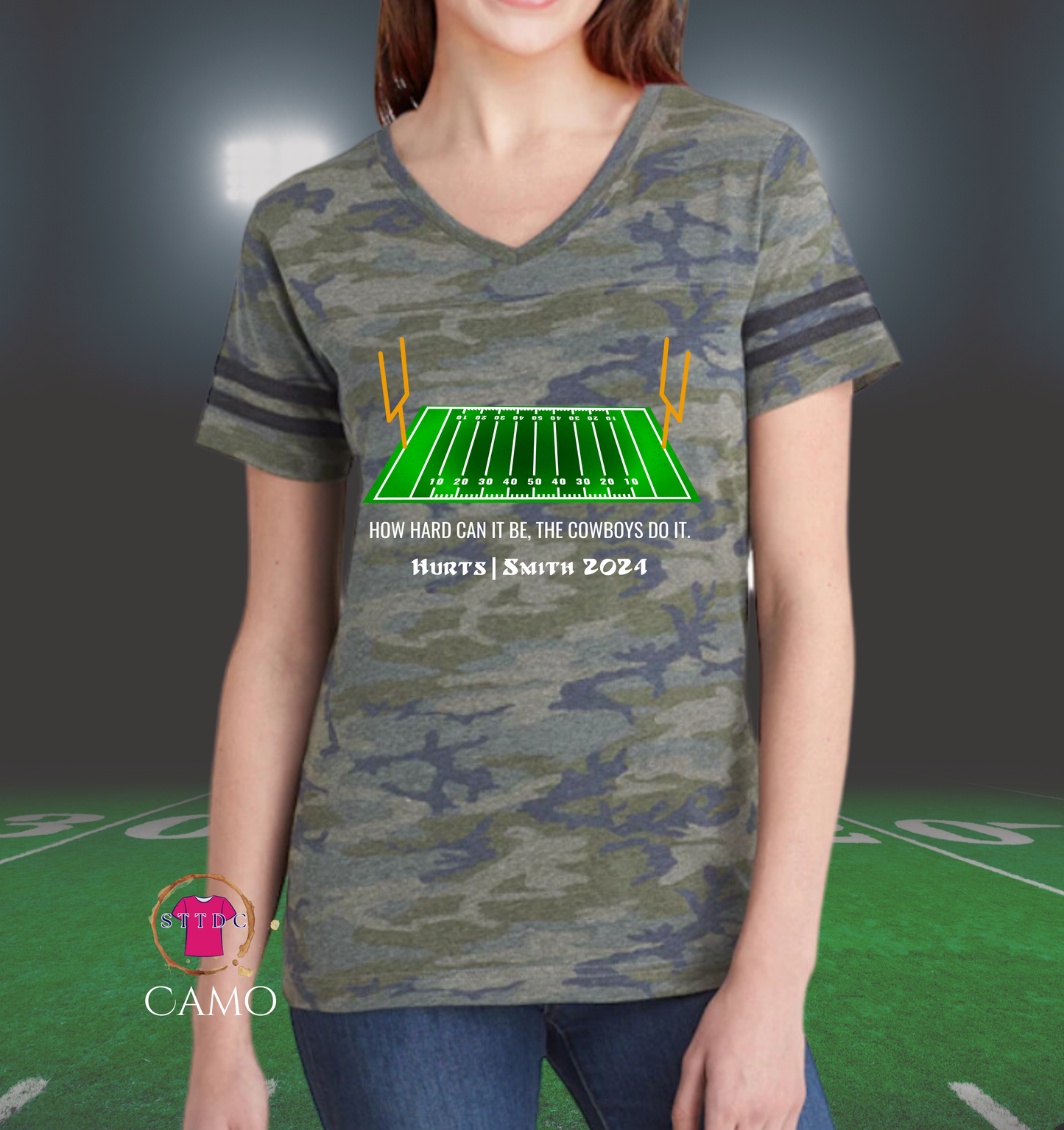 How hard can it be the cowboys do it Presidential football jersey tees field