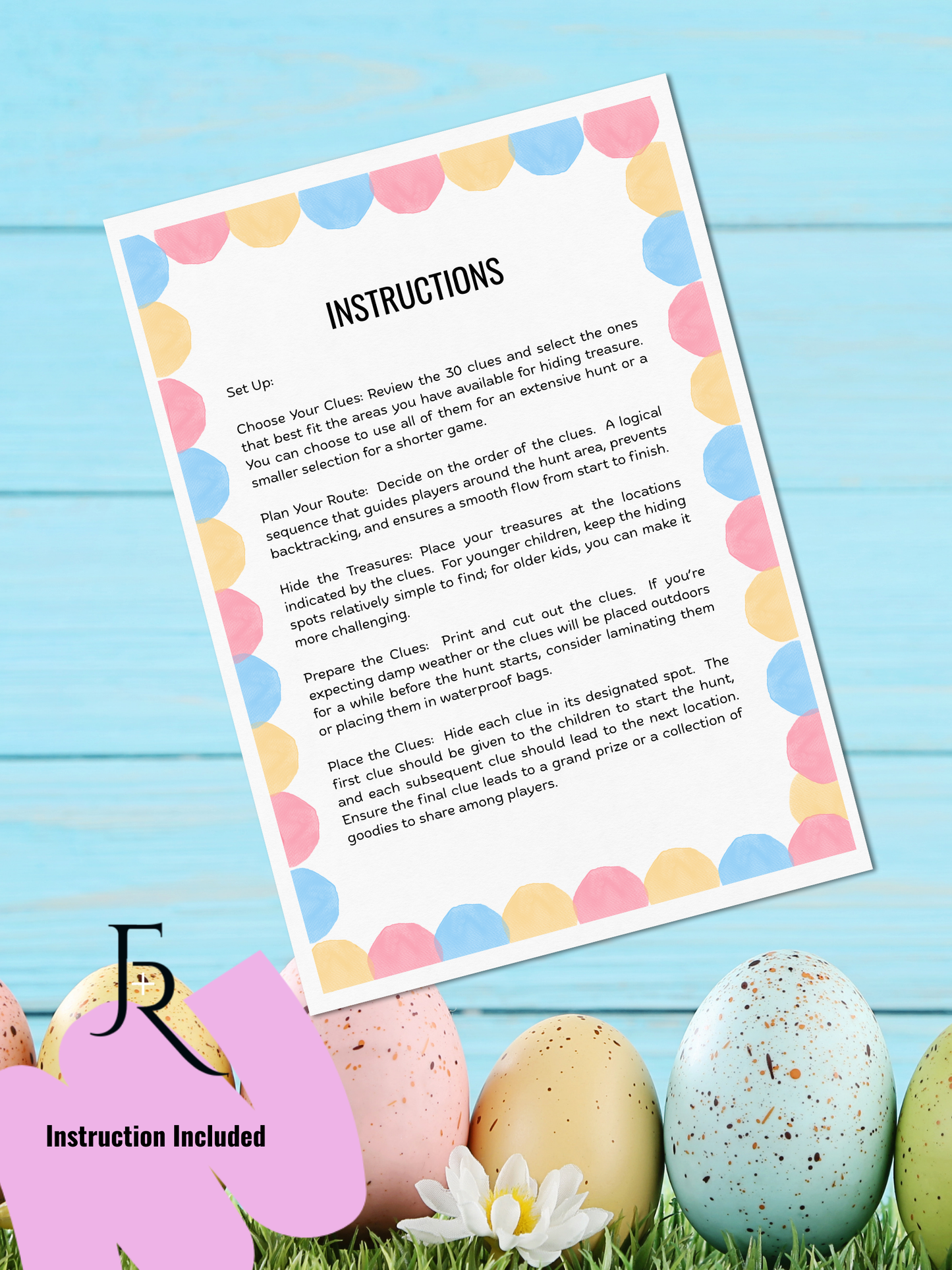 Printable Easter Egg Scavenger Hunt