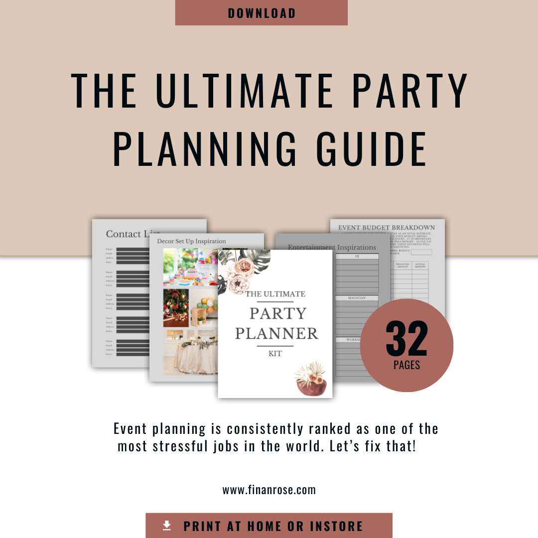 The Ultimate Party Planner Guide - 32 pages Printable Flower