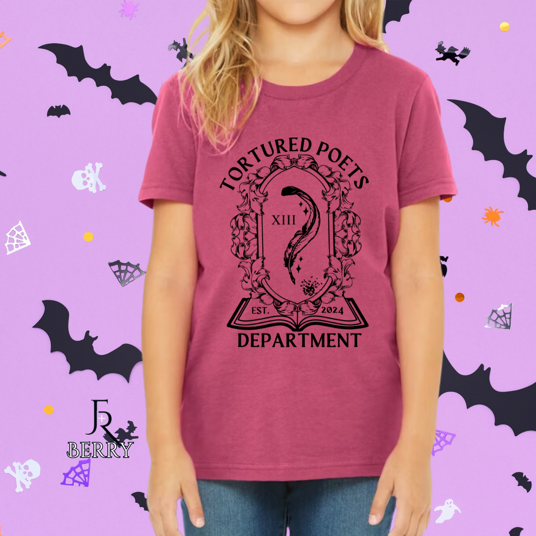 T Swift Tortured Poets Magical Quill Youth Tee