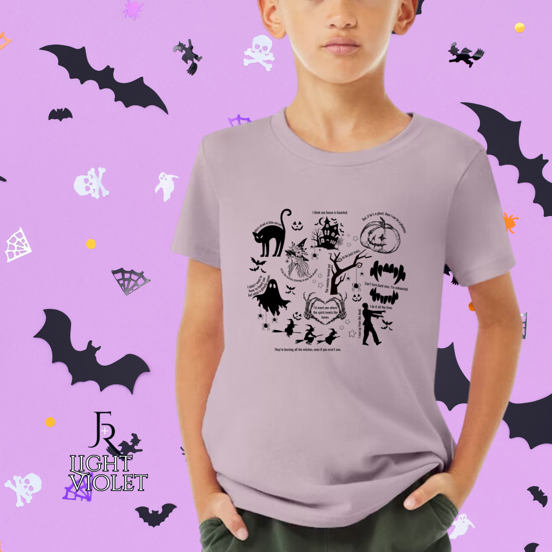 T Swift Spooky Lyrics collage Youth Tee