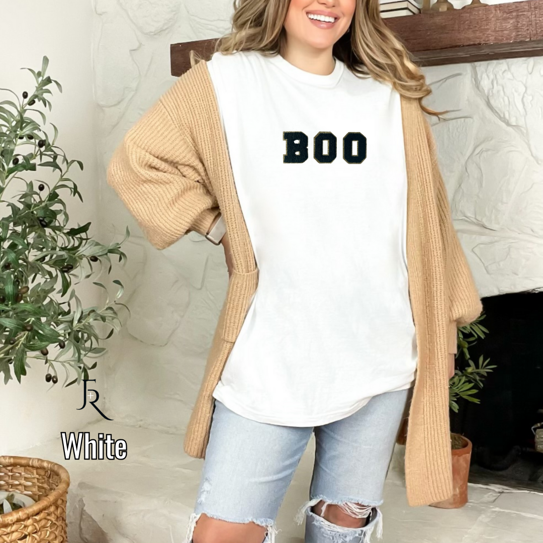 BOO Varsity Letter Tee Adult