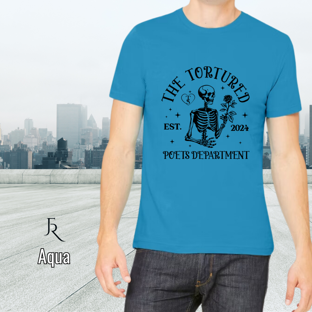 T Swift Tortured Poets Skeleton Tee Adult