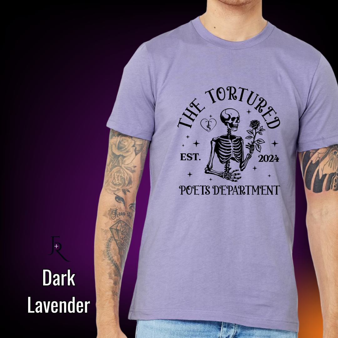 T Swift Tortured Poets Skeleton Tee Adult