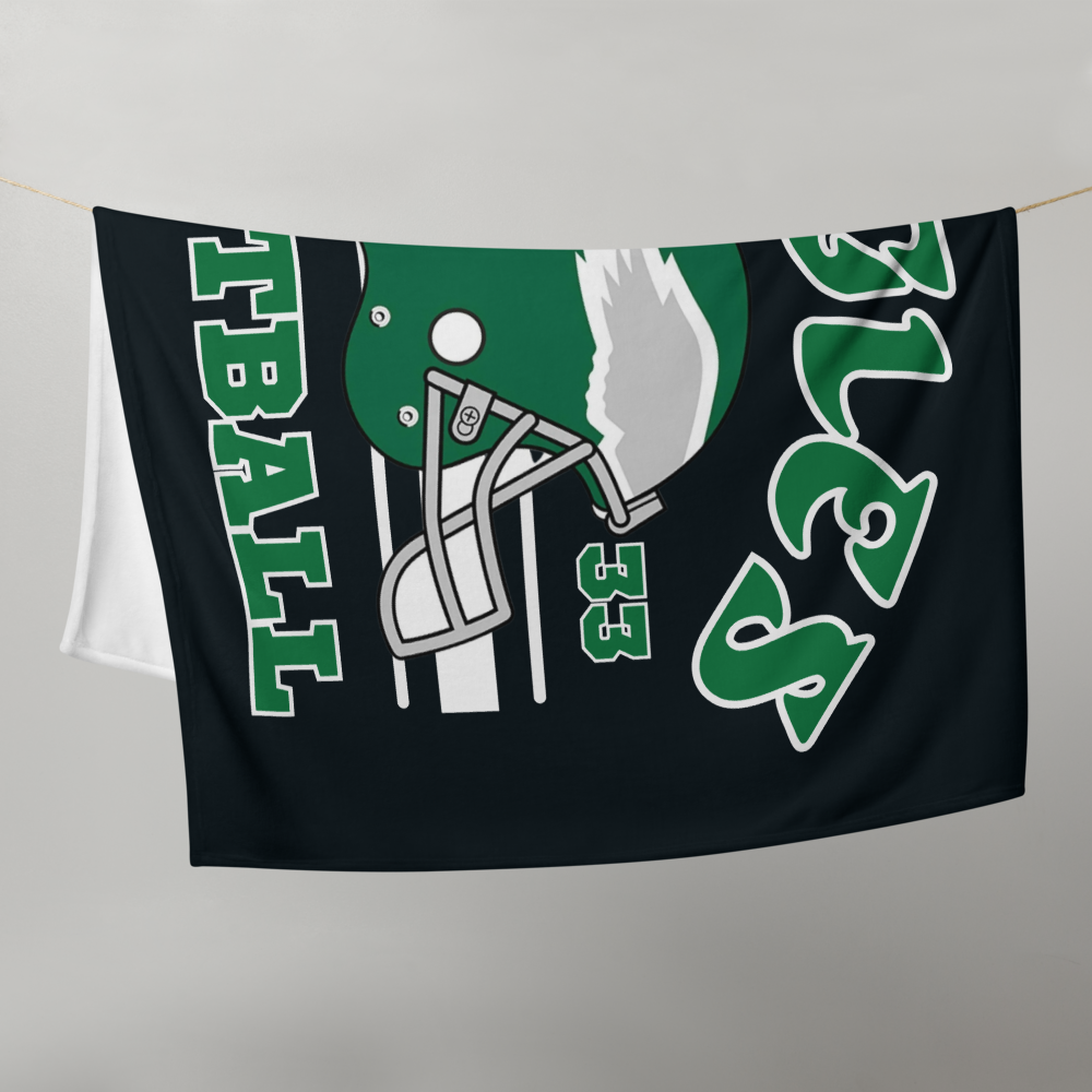 Eagles Retro Helmet Throw Blanket