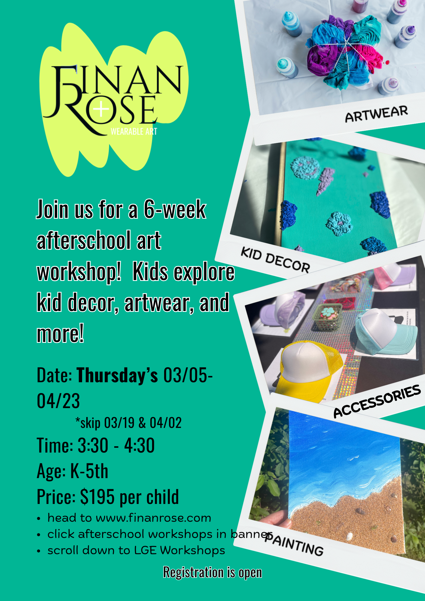 Lower Gwynedd CRAfterschool Art Workshop  THURSDAY SPRING SESSION