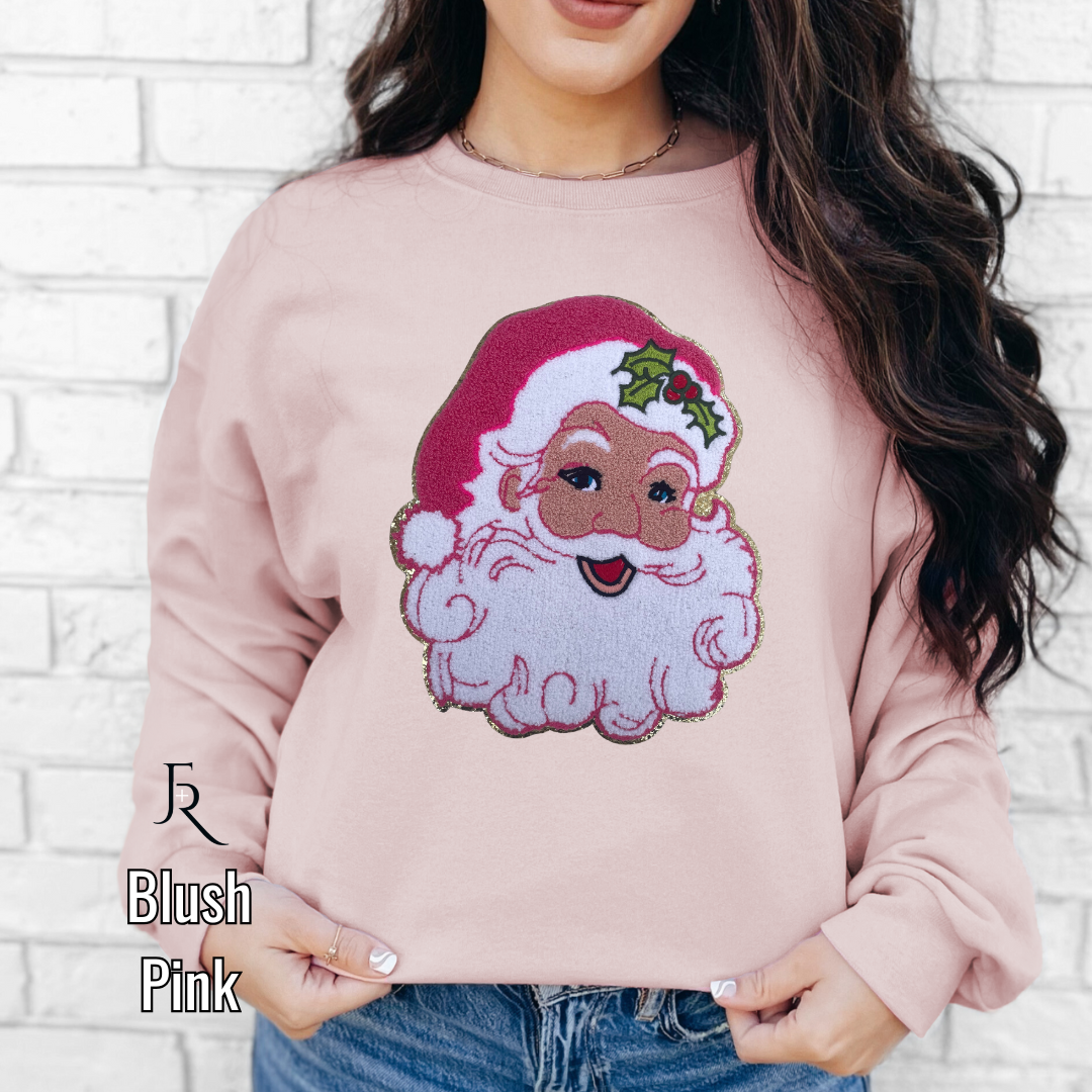 Retro Santa Chenille pullover