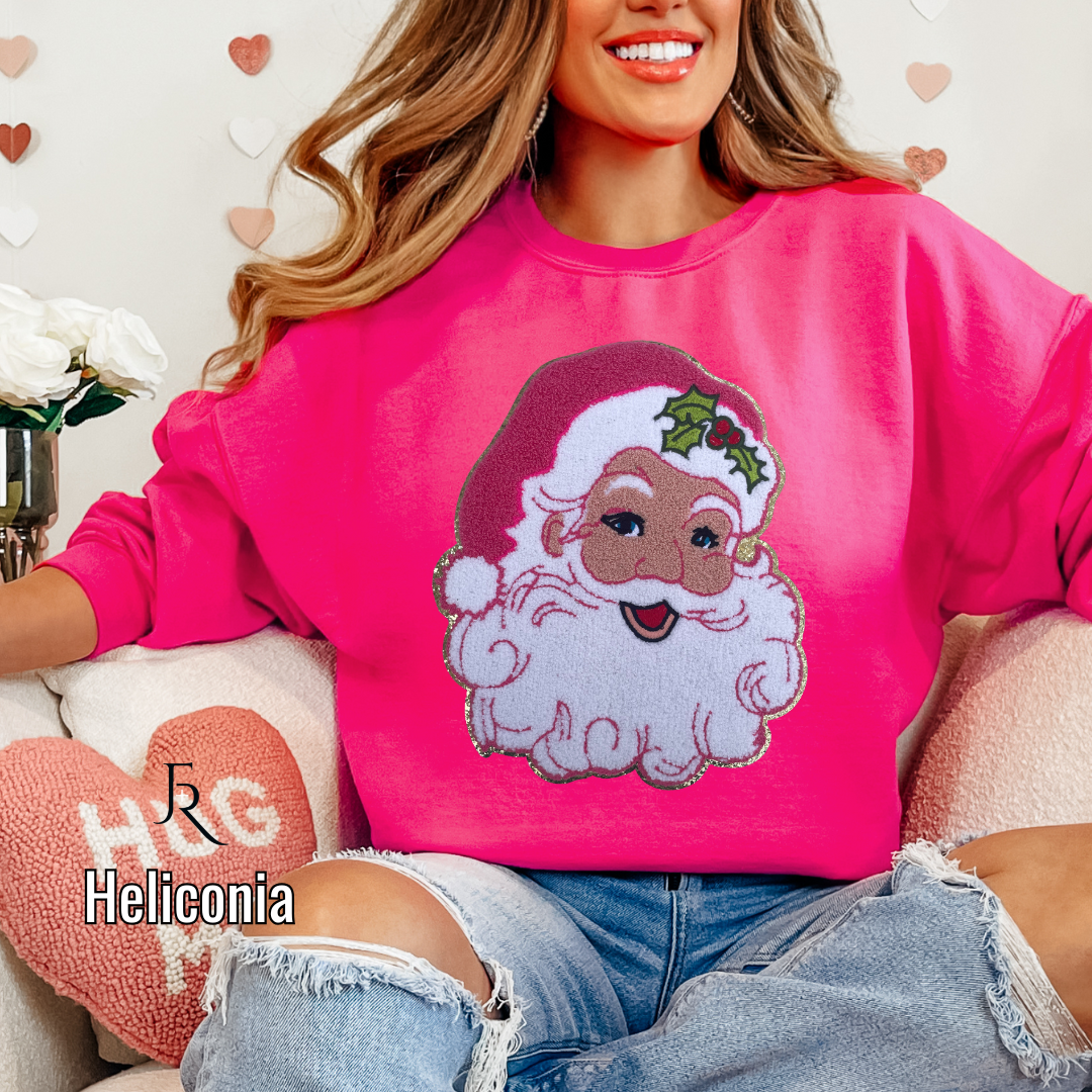 Retro Santa Chenille pullover