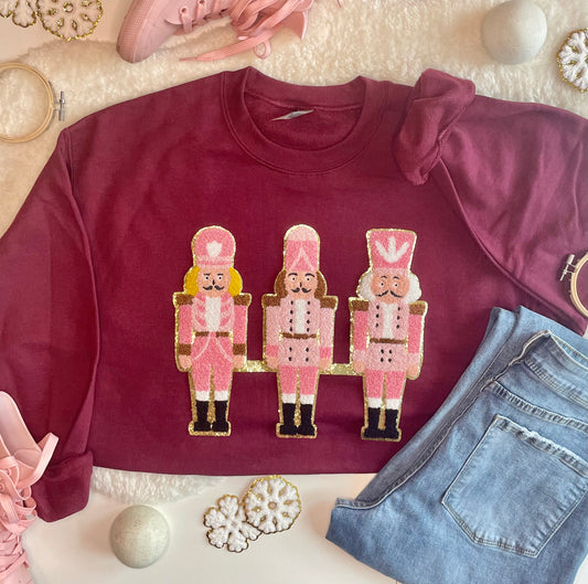 Pink Nutcracker Chenille pullover