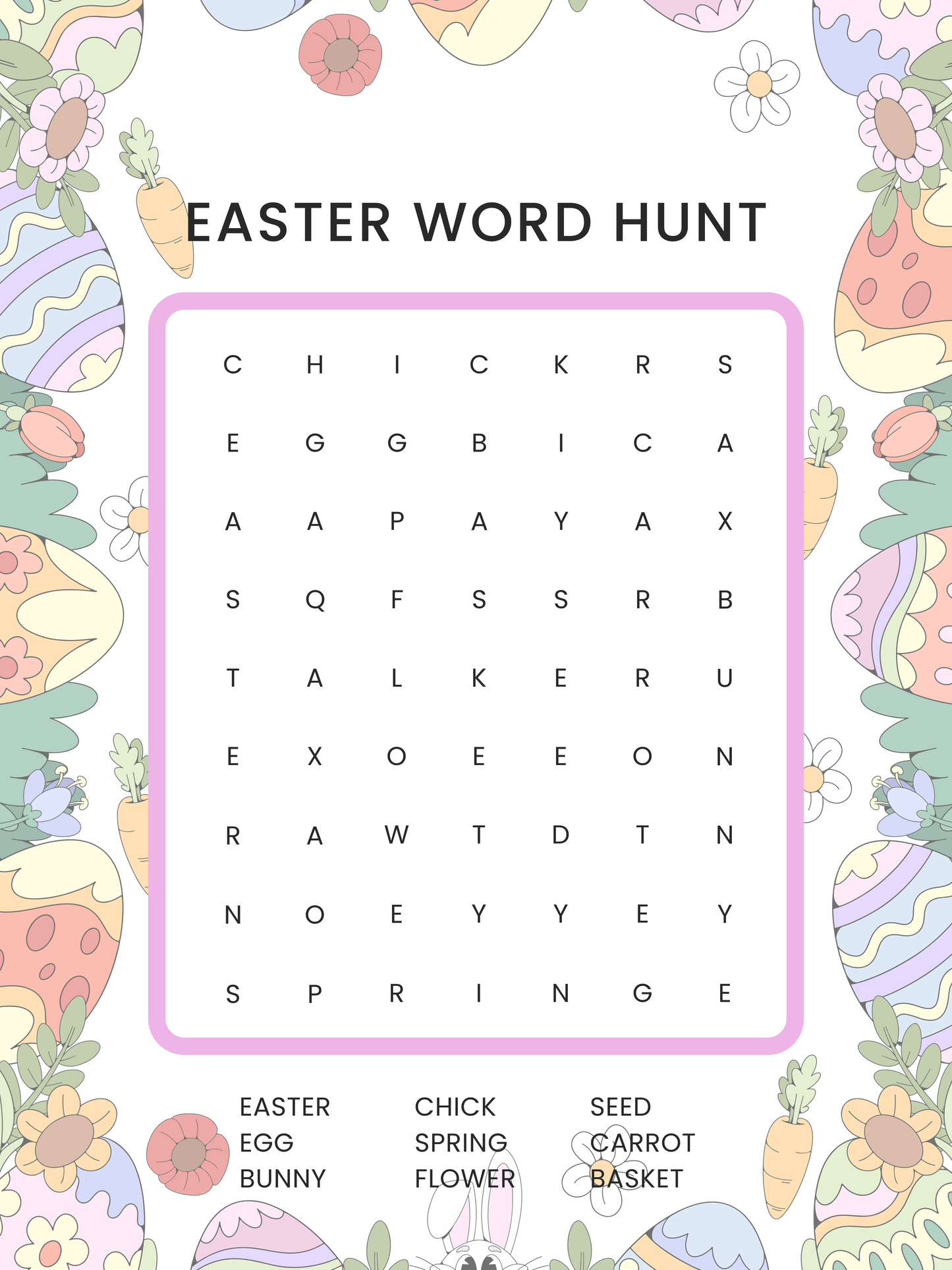 Easter Activity Bundle Instant Download Printable