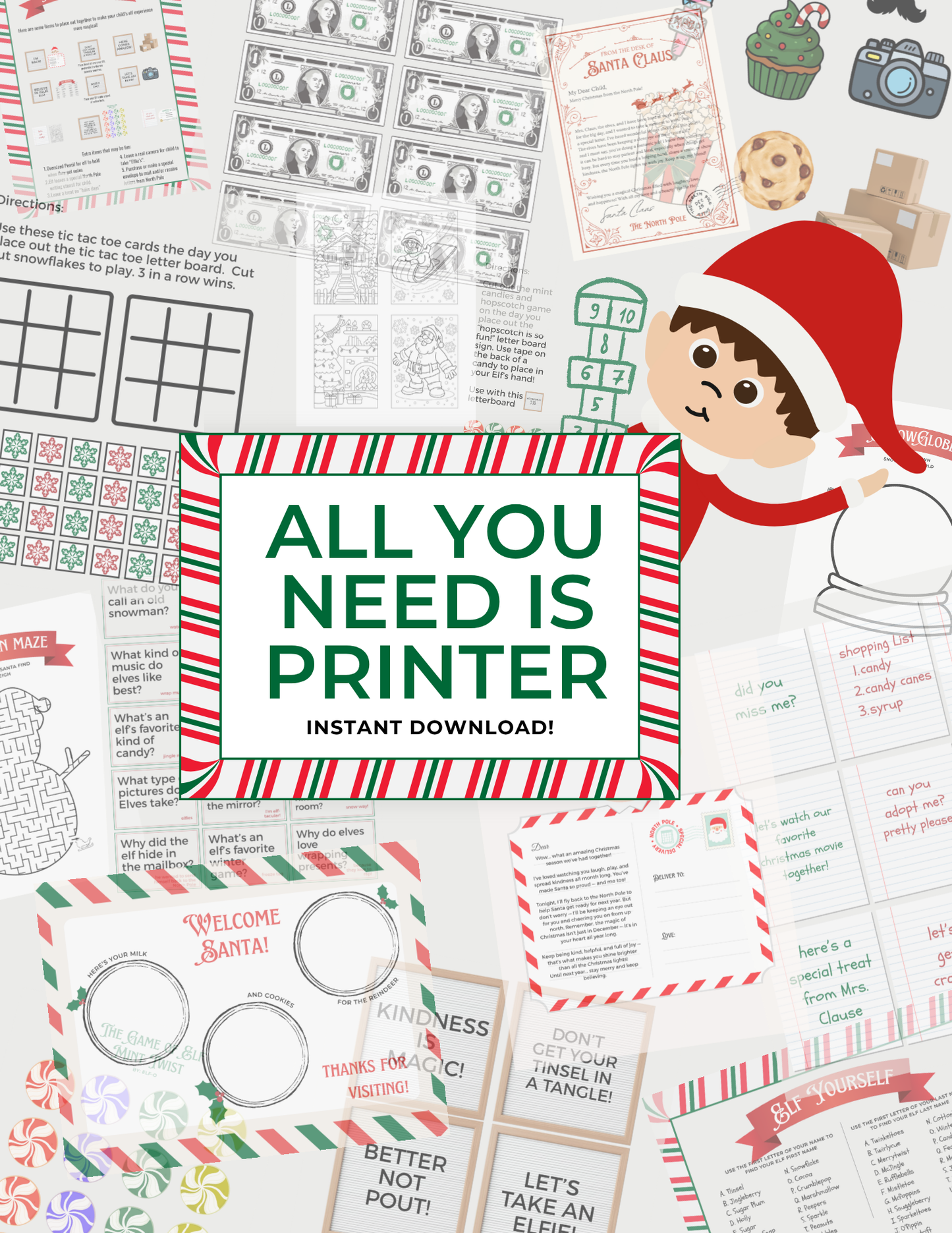 Elf on the Shelf Kit Printable Bundle