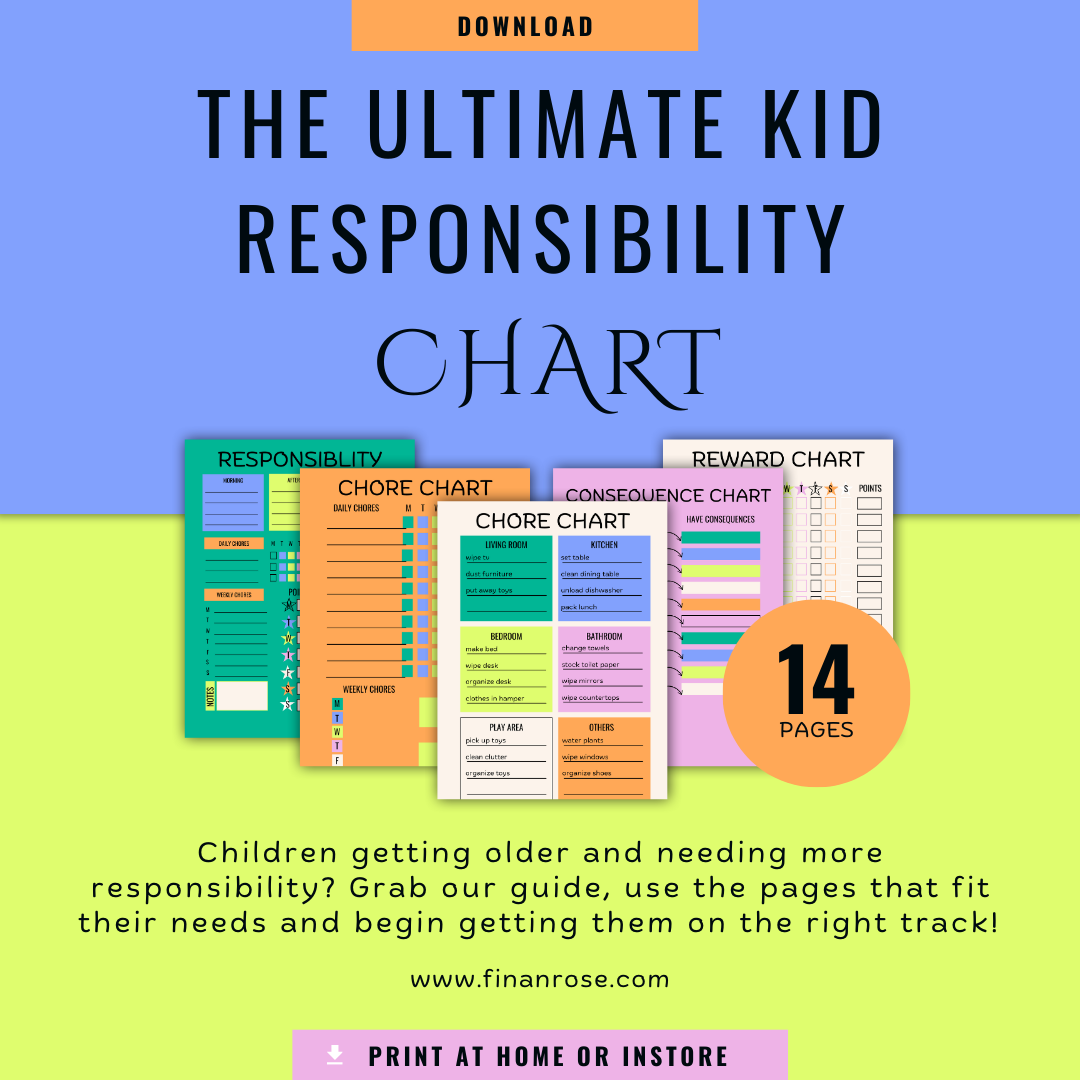 Kids Chore & Behavior Printable Bundle with 2 FREE pages: rewards and games list