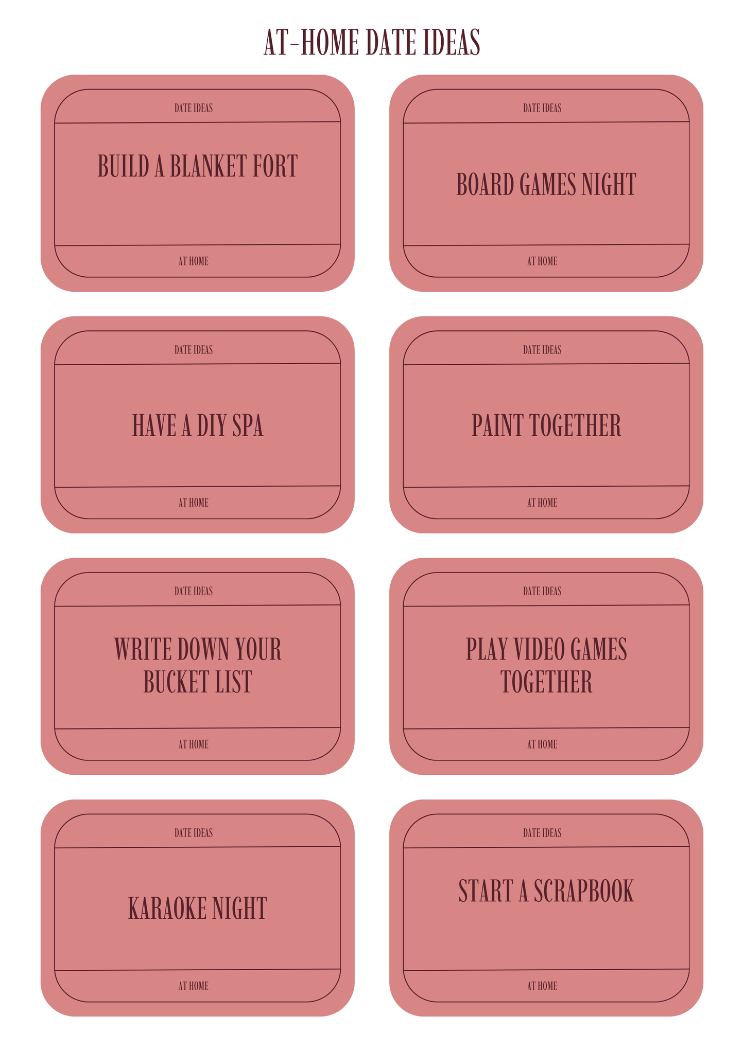Valentine's Day Date Night Card Printable