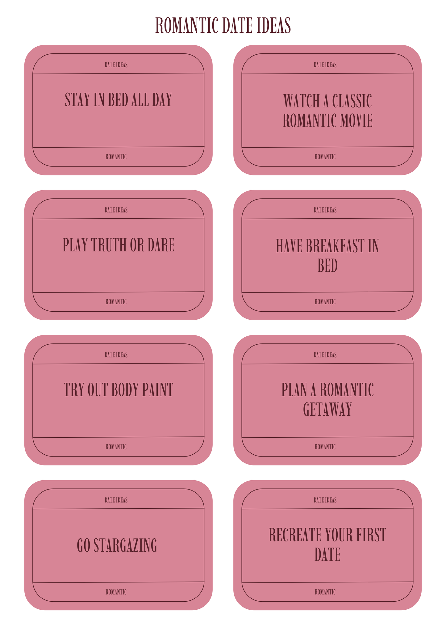 Valentine's Day Date Night Card Printable