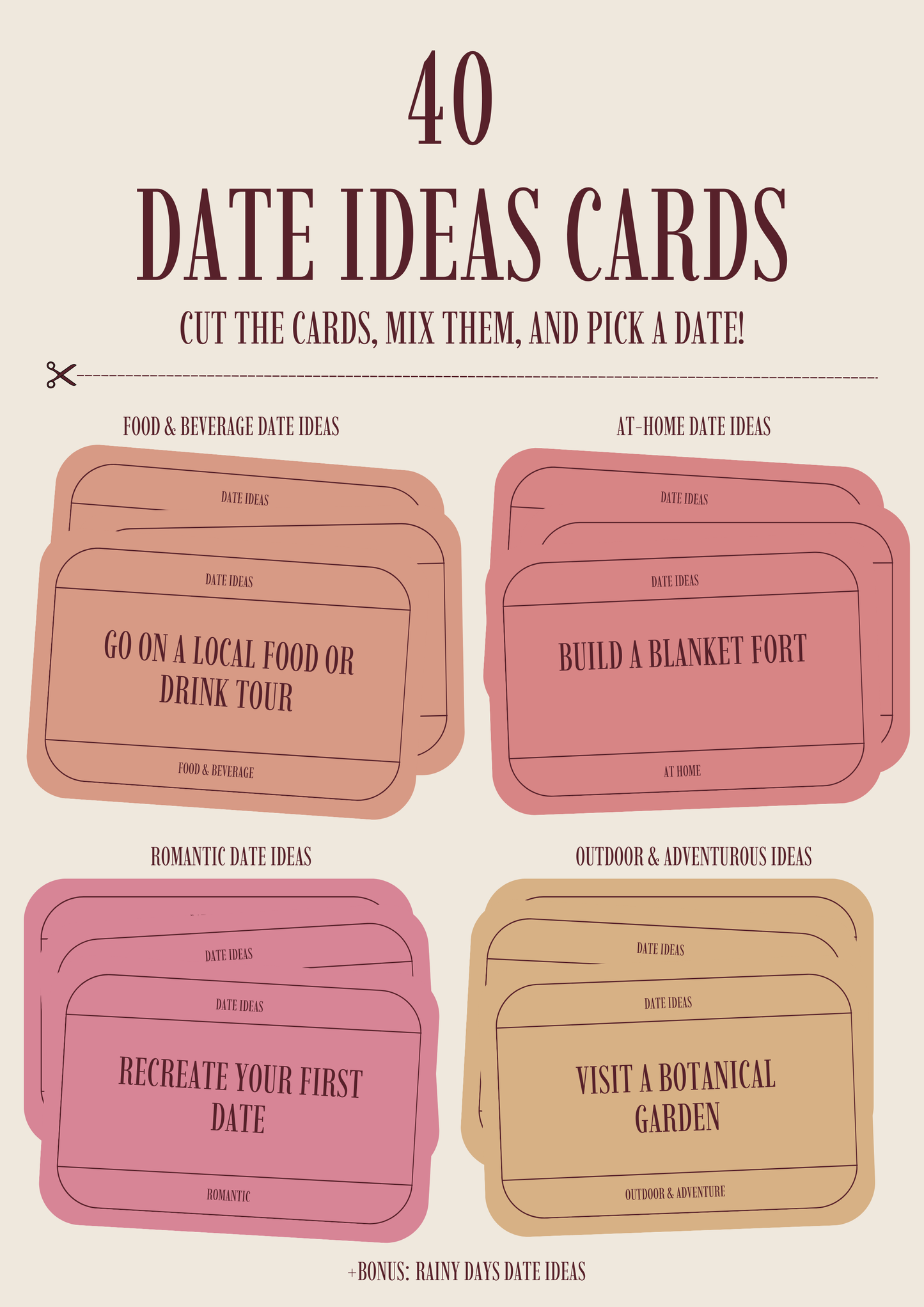 Valentine's Day Date Night Card Printable