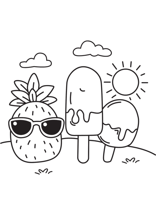 Last call for a 90s summer free coloring pages download